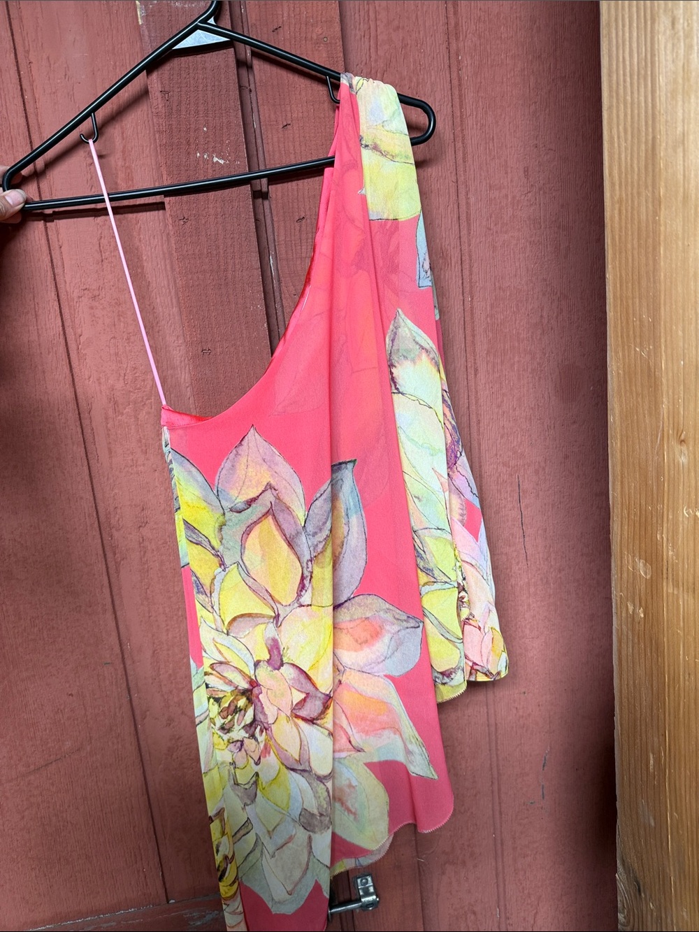 Trina Turk Vibrant Coral Shell Top